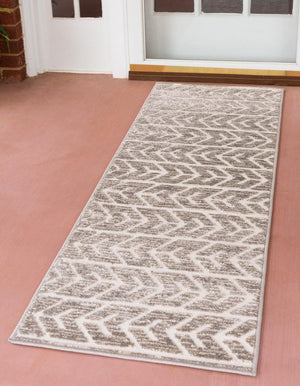 Beige 2' x 8' Sabrina Soto Outdoor Runner Area Rug Weather Resistant for Patio, Deck, Terrace, Balcony, Porch Durable Carpet for Exterior Home Design for Sale at Rug Engine