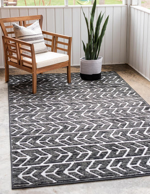 Black 9' x 12' 2 Sabrina Soto Outdoor Rectangle Area Rug Weather Resistant for Patio, Deck, Terrace, Balcony, Porch Durable Carpet for Exterior Home Design for Sale at Rug Engine