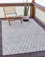 Gray 5' 1 x 8' Sabrina Soto Outdoor Rectangle Area Rug Weather Resistant for Patio, Deck, Terrace, Balcony, Porch Durable Carpet for Exterior Home Design for Sale at Rug Engine