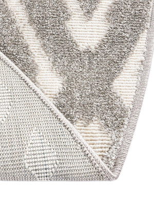 Gray 8' x 8' Sabrina Soto Outdoor Round Area Rug Weather Resistant for Patio, Deck, Terrace, Balcony, Porch Durable Carpet for Exterior Home Design for Sale at Rug Engine