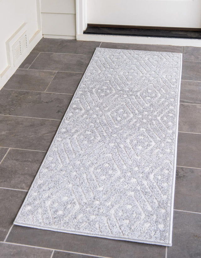 Gray 2' x 6' 1 Sabrina Soto Outdoor Runner Area Rug Weather Resistant for Patio, Deck, Terrace, Balcony, Porch Durable Carpet for Exterior Home Design for Sale at Rug Engine
