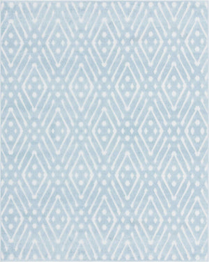 Light Blue 8' x 10' Sabrina Soto Outdoor Rectangle Area Rug Weather Resistant for Patio, Deck, Terrace, Balcony, Porch Durable Carpet for Exterior Home Design for Sale at Rug Engine