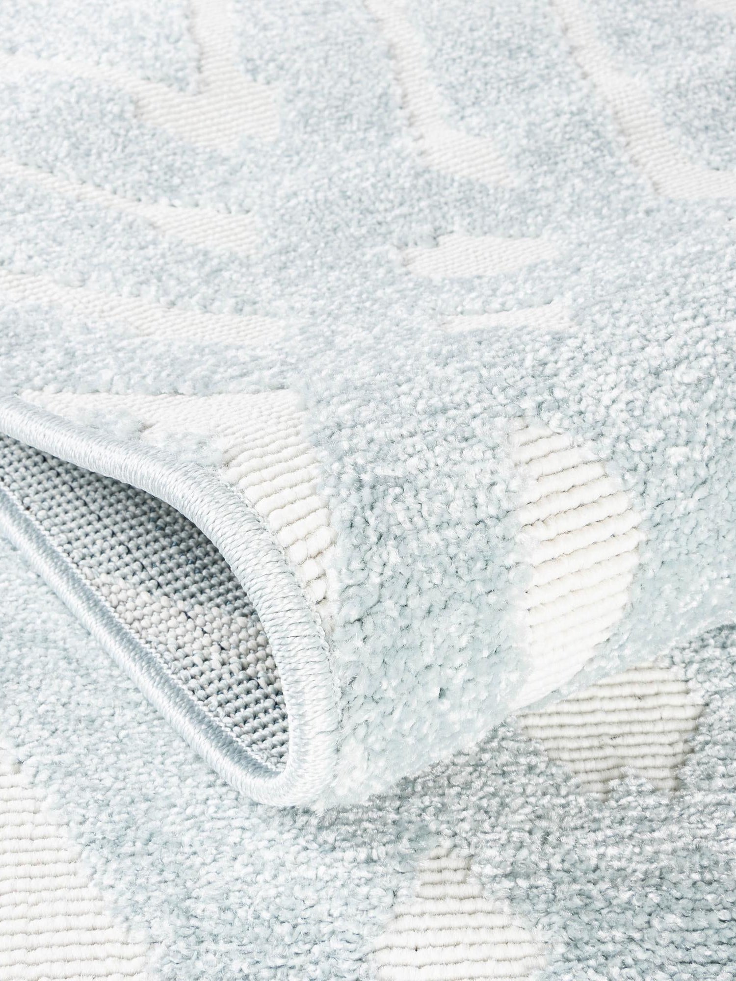 Light Blue 4' 1 x 6' 1 Sabrina Soto Outdoor Rectangle Area Rug Weather Resistant for Patio, Deck, Terrace, Balcony, Porch