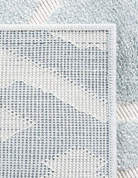 Light Blue 5' 1 x 8' Sabrina Soto Outdoor Rectangle Area Rug Weather Resistant for Patio, Deck, Terrace, Balcony, Porch