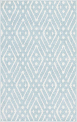 Light Blue 5' 1 x 8' Sabrina Soto Outdoor Rectangle Area Rug Weather Resistant for Patio, Deck, Terrace, Balcony, Porch Durable Carpet for Exterior Home Design for Sale at Rug Engine