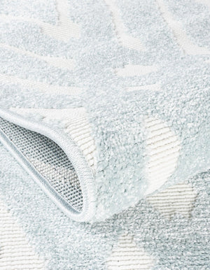 Light Blue 2' x 6' 1 Sabrina Soto Outdoor Runner Area Rug Weather Resistant for Patio, Deck, Terrace, Balcony, Porch Durable Carpet for Exterior Home Design for Sale at Rug Engine