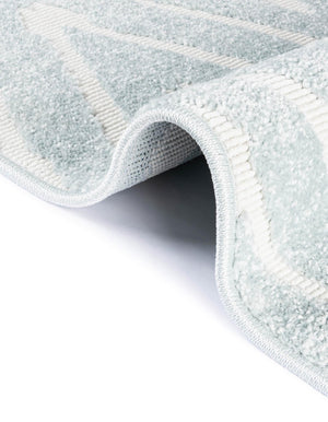 Light Blue 2' x 6' 1 Sabrina Soto Outdoor Runner Area Rug Weather Resistant for Patio, Deck, Terrace, Balcony, Porch Durable Carpet for Exterior Home Design for Sale at Rug Engine