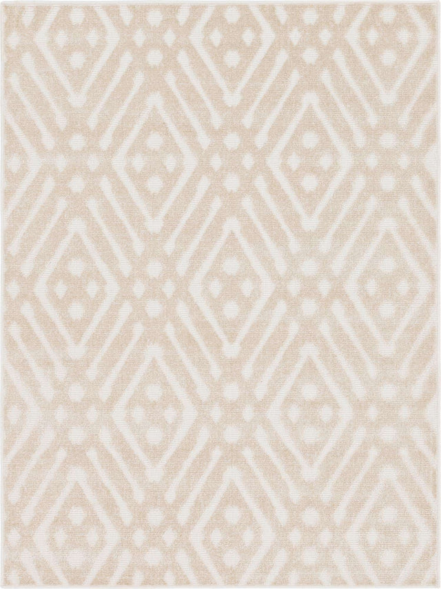 Beige 9' x 12' 2 Sabrina Soto Outdoor Rectangle Area Rug Weather Resistant for Patio, Deck, Terrace, Balcony, Porch Durable Carpet for Exterior Home Design for Sale at Rug Engine