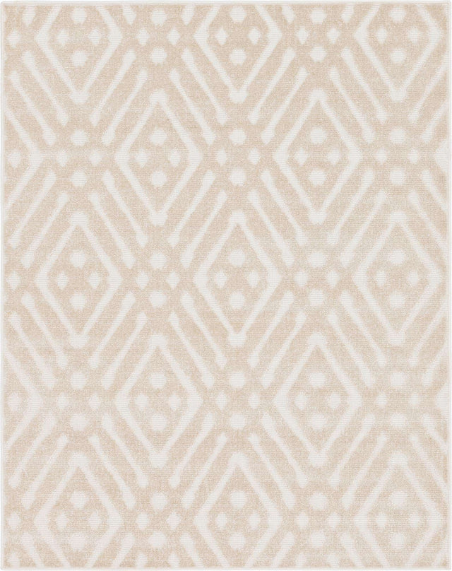 Beige 8' x 10' Sabrina Soto Outdoor Rectangle Area Rug Weather Resistant for Patio, Deck, Terrace, Balcony, Porch Durable Carpet for Exterior Home Design for Sale at Rug Engine