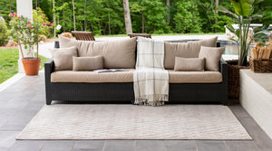 Beige 8' x 10' Sabrina Soto Outdoor Rectangle Area Rug Weather Resistant for Patio, Deck, Terrace, Balcony, Porch Durable Carpet for Exterior Home Design for Sale at Rug Engine