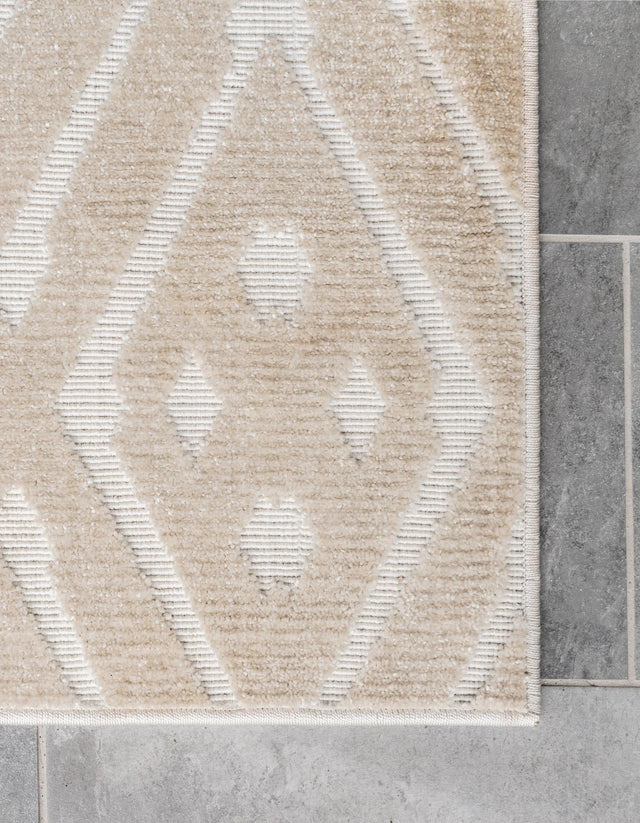 Beige 4' 1 x 6' 1 Sabrina Soto Outdoor Rectangle Area Rug Weather Resistant for Patio, Deck, Terrace, Balcony, Porch Durable Carpet for Exterior Home Design for Sale at Rug Engine
