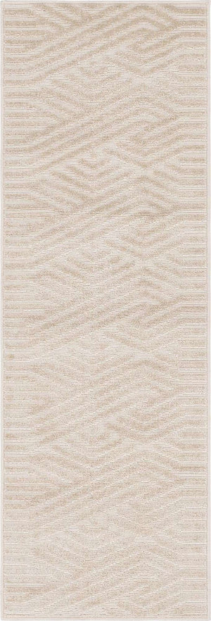 Beige 2' x 6' 1 Sabrina Soto Outdoor Runner Area Rug Weather Resistant for Patio, Deck, Terrace, Balcony, Porch Durable Carpet for Exterior Home Design for Sale at Rug Engine