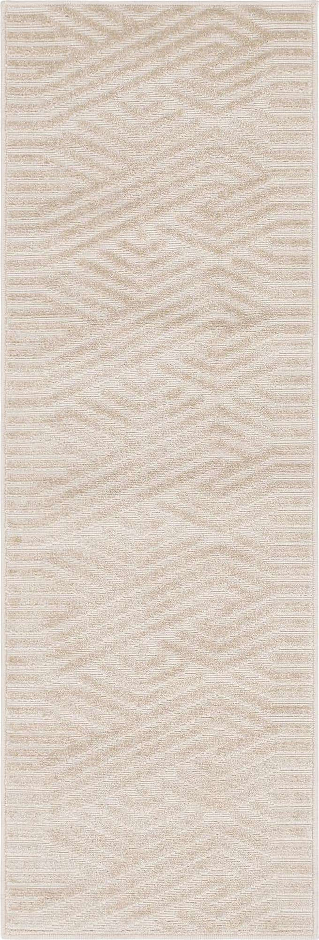 Beige 2' x 6' 1 Sabrina Soto Outdoor Runner Area Rug Weather Resistant for Patio, Deck, Terrace, Balcony, Porch Durable Carpet for Exterior Home Design for Sale at Rug Engine