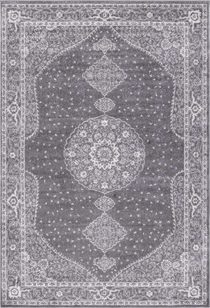 Dark Gray 7' 1 x 10' Bromley Rectangle Area Rug 100% Polypropylene With Cotton Backing Vintage Distressed Colorful Traditional Carpet for Living Dining Rooms Offices for Sale at Rug Engine