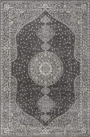 Dark Gray 6' 1 x 9' Bromley Rectangle Area Rug 100% Polypropylene With Cotton Backing Vintage Distressed Colorful Traditional Carpet for Living Dining Rooms Offices for Sale at Rug Engine