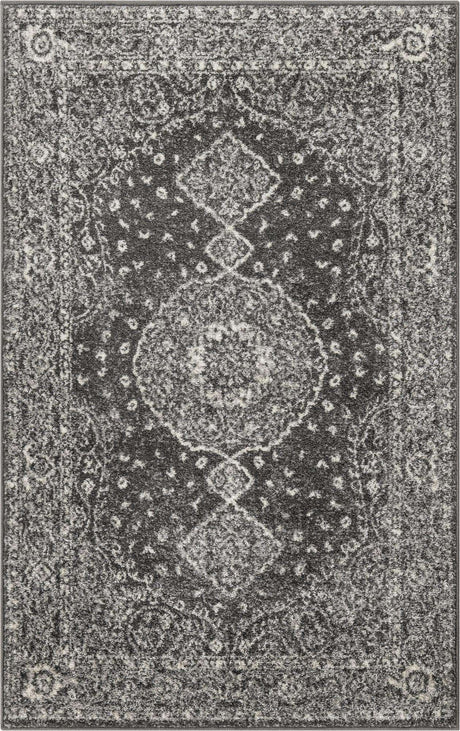 Dark Gray 3' 1 x 5' 3 Bromley Rectangle Area Rug 100% Polypropylene With Cotton Backing Vintage Distressed Colorful Traditional Carpet for Living Dining Rooms Offices for Sale at Rug Engine