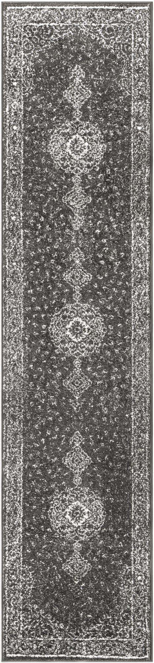 Dark Gray 2' x 8' 8 Bromley Runner Area Rug 100% Polypropylene With Cotton Backing Vintage Distressed Colorful Traditional Carpet for Living Dining Rooms Offices for Sale at Rug Engine