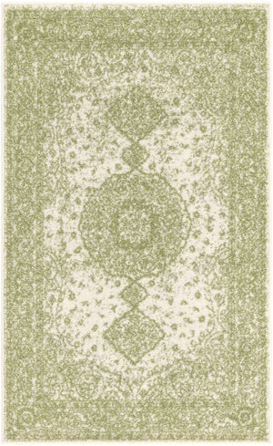Green 3' 1 x 5' 3 Bromley Rectangle Area Rug 100% Polypropylene With Cotton Backing Vintage Distressed Colorful Traditional Carpet for Living Dining Rooms Offices for Sale at Rug Engine