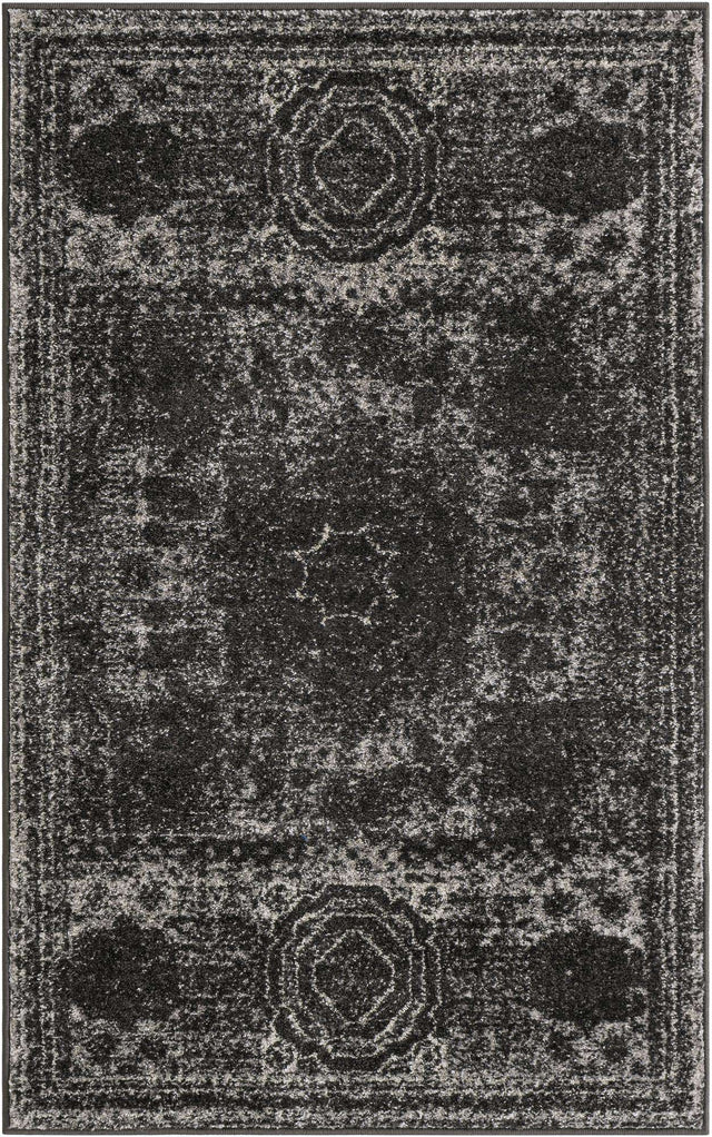 Dark Gray 3' 1 x 5' 3 Bromley Rectangle Area Rug 100% Polypropylene With Cotton Backing Vintage Distressed Colorful Traditional Carpet for Living Dining Rooms Offices for Sale at Rug Engine