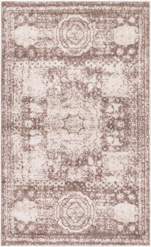 Light Brown 3' 3 x 5' 3 Bromley Rectangle Area Rug 100% Polypropylene With Cotton Backing Vintage Distressed Colorful Traditional Carpet for Living Dining Rooms Offices for Sale at Rug Engine