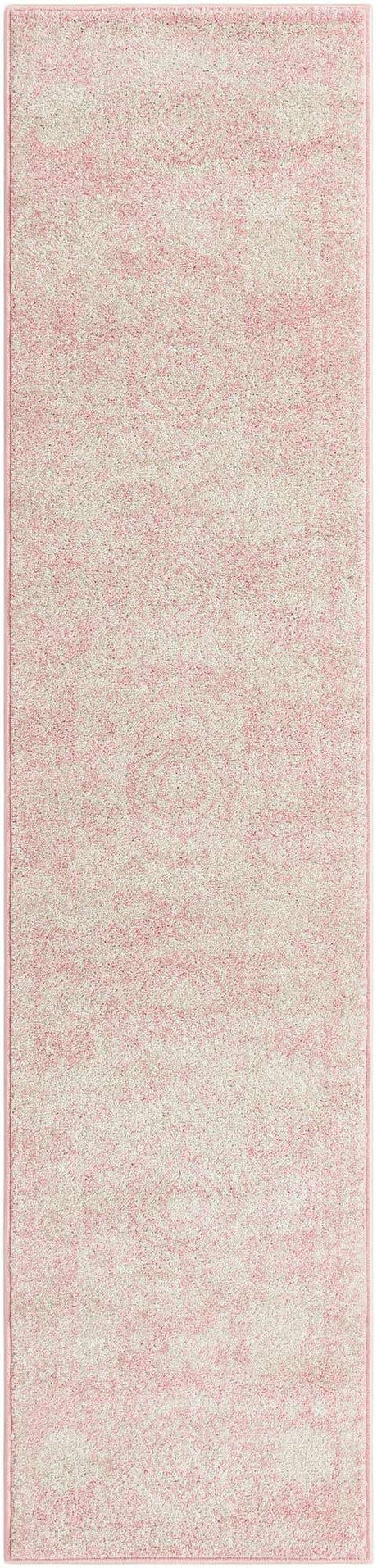 Pink 2' x 9' Bromley Runner Area Rug 100% Polypropylene With Cotton Backing Vintage Distressed Colorful Traditional Carpet for Living Dining Rooms Offices for Sale at Rug Engine