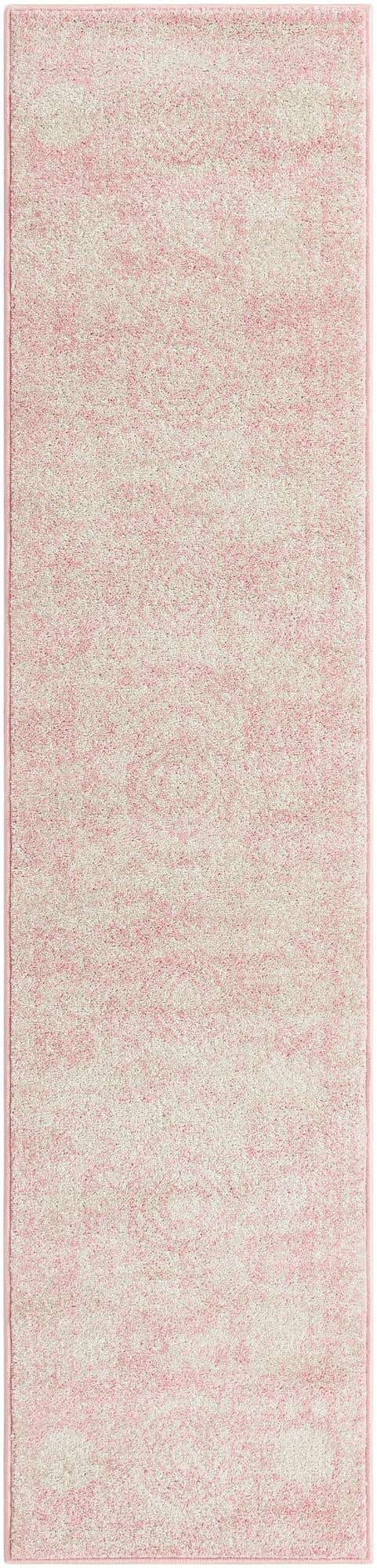 Pink 2' x 9' Bromley Runner Area Rug 100% Polypropylene With Cotton Backing Vintage Distressed Colorful Traditional Carpet for Living Dining Rooms Offices for Sale at Rug Engine