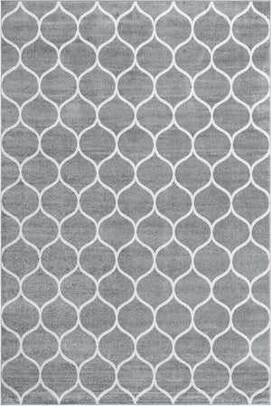 Light Gray 6' 1 x 9' Trellis Frieze Rectangle Area Rug Geometric Modern Unique Stain Resistant Easy Clean Carpet for Living, Dining, Bedrooms, Office for Sale at Rug Engine