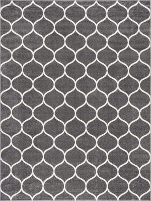 Dark Gray 10' x 14' 1 Trellis Frieze Rectangle Area Rug Geometric Modern Unique Stain Resistant Easy Clean Carpet for Living, Dining, Bedrooms, Office for Sale at Rug Engine