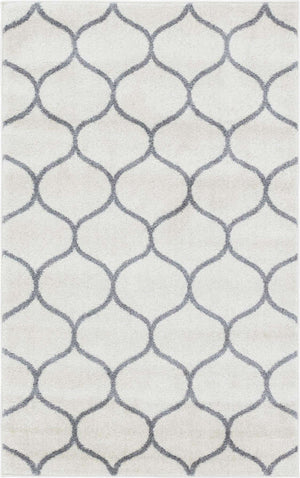 Ivory 3' 1 x 5' 3 Trellis Frieze Rectangle Area Rug Geometric Modern Unique Stain Resistant Easy Clean Carpet for Living, Dining, Bedrooms, Office for Sale at Rug Engine