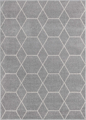 Light Gray 10' x 14' 1 Trellis Frieze Rectangle Area Rug Geometric Modern Unique Stain Resistant Easy Clean Carpet for Living, Dining, Bedrooms, Office for Sale at Rug Engine
