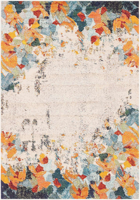 Multicolor 7' 1 x 10' Chromatic Rectangle Area Rug 100% Polypropylene With Cotton Backing Abstract Modern Colorful Carpet Mat for Home Decor & Interior Design for Sale at Rug Engine