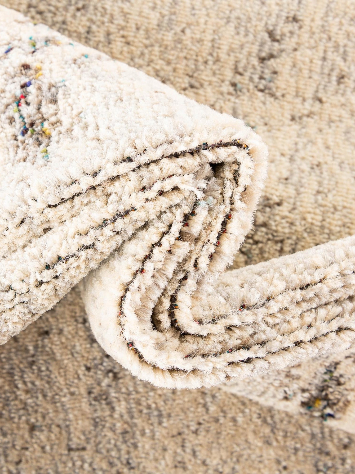 Multicolor 4' 1 x 4' 1 Chromatic Round Area Rug 100% Polypropylene With Cotton Backing Abstract Modern Colorful Carpet Mat for Home Decor & Interior Design for Sale at Rug Engine