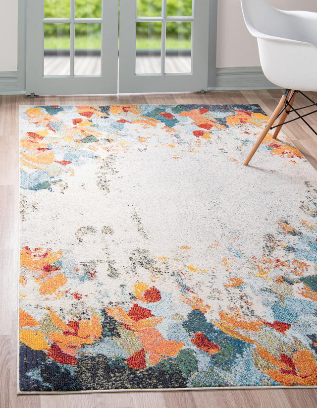 Multicolor 4' x 6' Chromatic Rectangle Area Rug 100% Polypropylene With Cotton Backing Abstract Modern Colorful Carpet Mat for Home Decor & Interior Design for Sale at Rug Engine