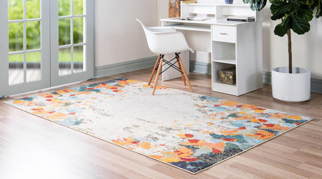 Multicolor 5' 1 x 8' Chromatic Rectangle Area Rug 100% Polypropylene With Cotton Backing Abstract Modern Colorful Carpet Mat for Home Decor & Interior Design for Sale at Rug Engine