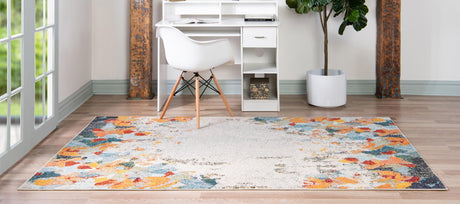 Multicolor 3' 3 x 5' 3 Chromatic Rectangle Area Rug 100% Polypropylene With Cotton Backing Abstract Modern Colorful Carpet Mat for Home Decor & Interior Design for Sale at Rug Engine