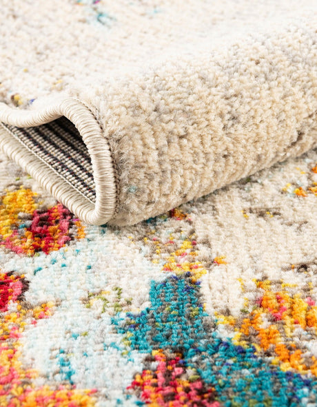 Multicolor 9' x 12' Chromatic Rectangle Area Rug 100% Polypropylene With Cotton Backing Abstract Modern Colorful Carpet Mat for Home Decor & Interior Design for Sale at Rug Engine