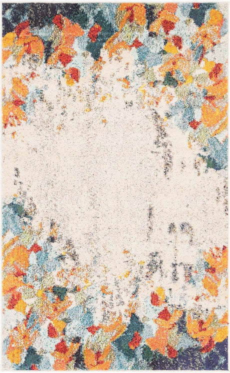 Multicolor 3' 3 x 5' 3 Chromatic Rectangle Area Rug 100% Polypropylene With Cotton Backing Abstract Modern Colorful Carpet Mat for Home Decor & Interior Design for Sale at Rug Engine