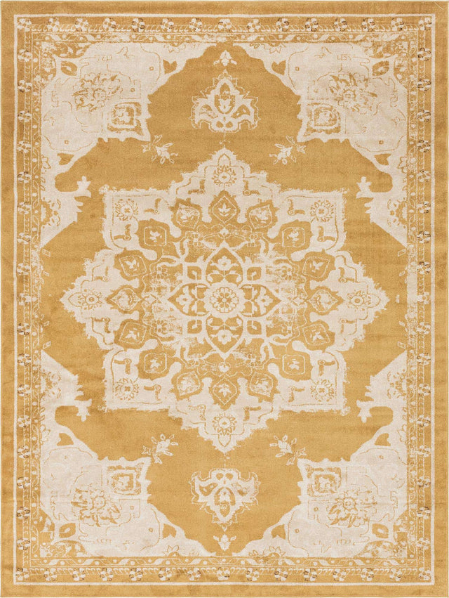 Yellow 9' x 12' 2 Utopia Rectangle Area Rug Traditional Vintage Persian Inspired Vivid Color Durable Carpet for Unique Interiors for Sale at Rug Engine
