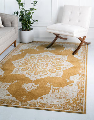 Yellow 2' 2 x 3' 1 Utopia Rectangle Area Rug Traditional Vintage Persian Inspired Vivid Color Durable Carpet for Unique Interiors for Sale at Rug Engine