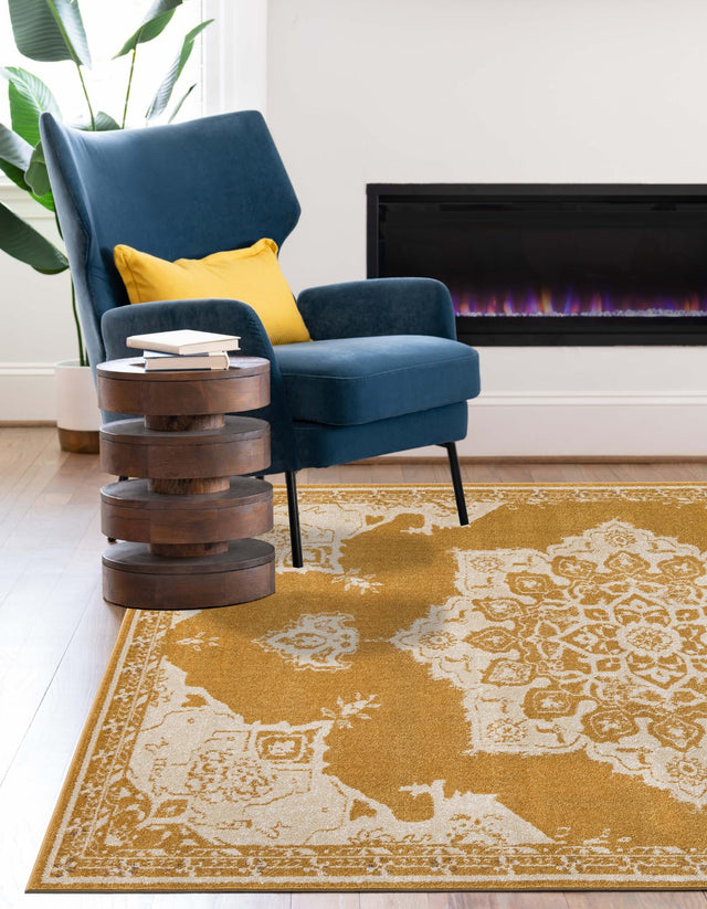 Yellow 2' 2 x 3' 1 Utopia Rectangle Area Rug Traditional Vintage Persian Inspired Vivid Color Durable Carpet for Unique Interiors for Sale at Rug Engine