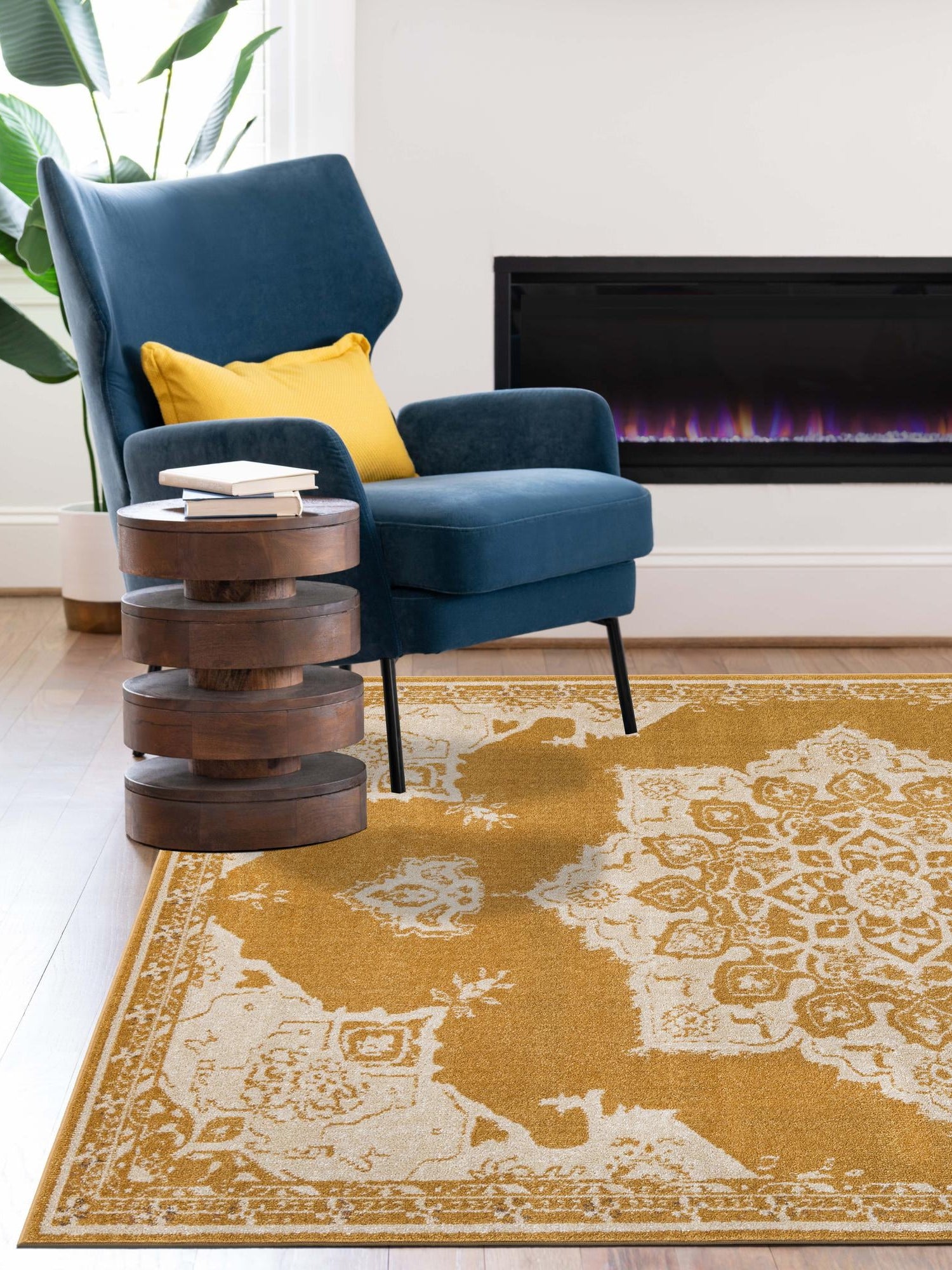 Yellow 9' x 12' 2 Utopia Rectangle Area Rug Traditional Vintage Persian Inspired Vivid Color Durable Carpet for Unique Interiors for Sale at Rug Engine