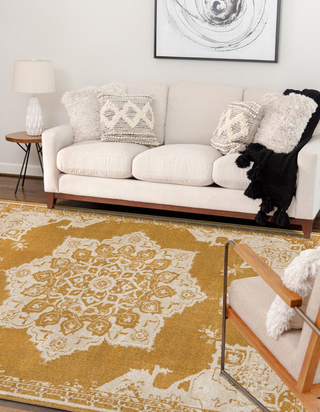 Yellow 2' 2 x 3' 1 Utopia Rectangle Area Rug Traditional Vintage Persian Inspired Vivid Color Durable Carpet for Unique Interiors for Sale at Rug Engine
