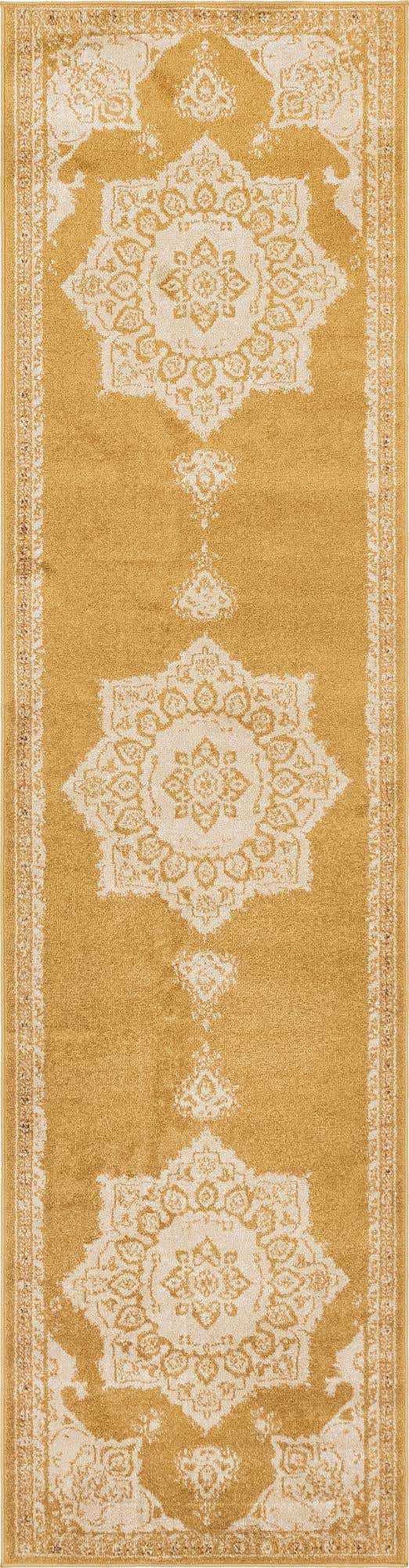 Yellow 2' 7 x 10' Utopia Runner Area Rug Traditional Vintage Persian Inspired Vivid Color Durable Carpet for Unique Interiors for Sale at Rug Engine