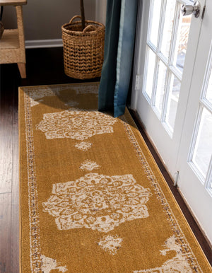 Yellow 2' 7 x 10' Utopia Runner Area Rug Traditional Vintage Persian Inspired Vivid Color Durable Carpet for Unique Interiors for Sale at Rug Engine