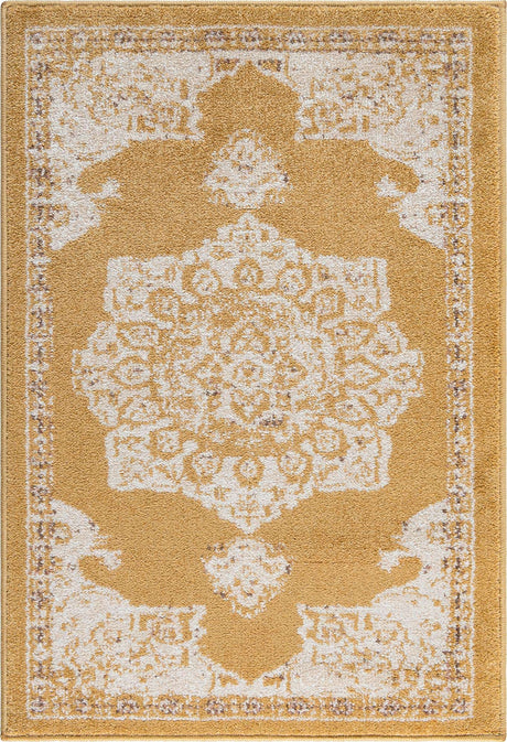 Yellow 2' 2 x 3' 1 Utopia Rectangle Area Rug Traditional Vintage Persian Inspired Vivid Color Durable Carpet for Unique Interiors for Sale at Rug Engine