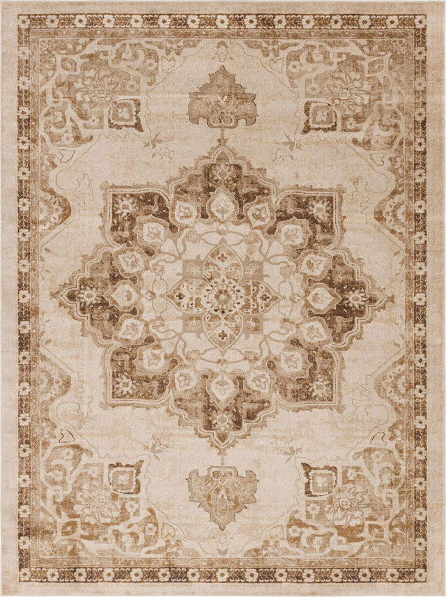 Beige 9' x 12' Utopia Rectangle Area Rug Traditional Vintage Persian Inspired Vivid Color Durable Carpet for Unique Interiors for Sale at Rug Engine