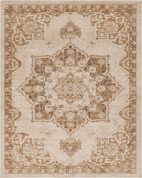 Beige 8' x 10' Utopia Rectangle Area Rug Traditional Vintage Persian Inspired Vivid Color Durable Carpet for Unique Interiors for Sale at Rug Engine