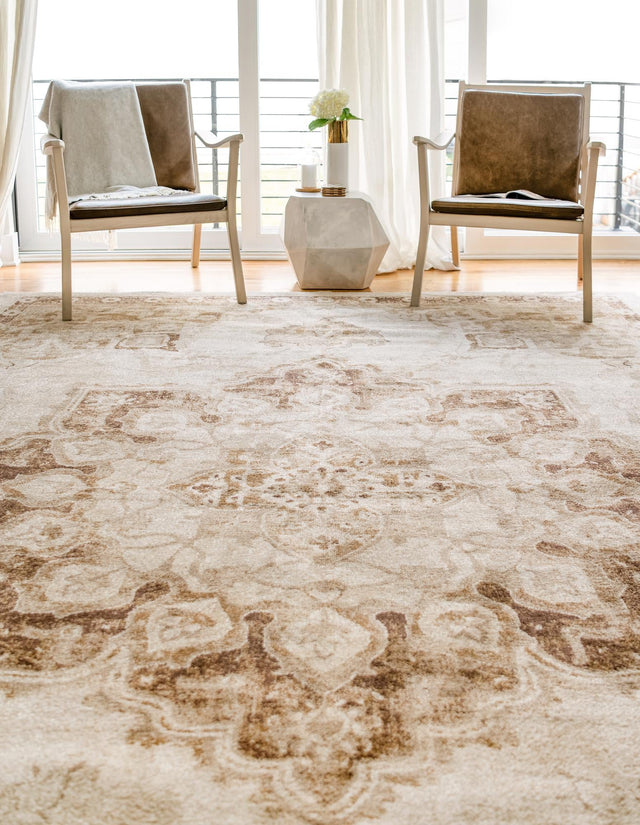 Beige 5' x 8' Utopia Rectangle Area Rug Traditional Vintage Persian Inspired Vivid Color Durable Carpet for Unique Interiors for Sale at Rug Engine