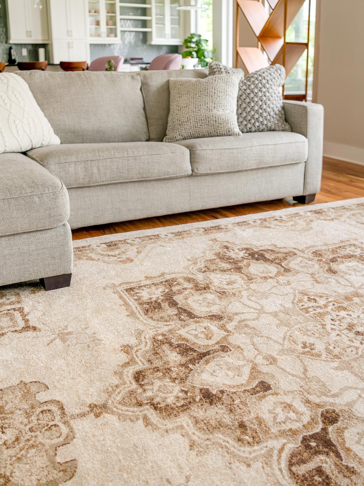 Beige 5' x 8' Utopia Rectangle Area Rug Traditional Vintage Persian Inspired Vivid Color Durable Carpet for Unique Interiors for Sale at Rug Engine