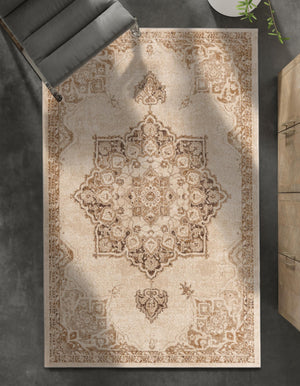 Beige 5' x 8' Utopia Rectangle Area Rug Traditional Vintage Persian Inspired Vivid Color Durable Carpet for Unique Interiors for Sale at Rug Engine